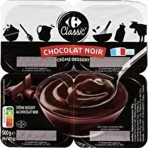 Carrefour, Crème dessert chocolat noir