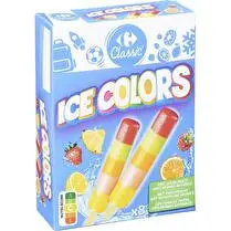 Carrefour, Glaces à l'eau ice colors x8