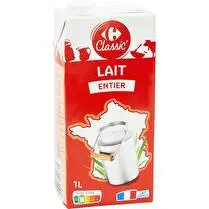 Carrefour, Lait entier UHT