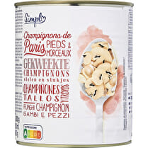 Simpl, Champignons de paris pieds et morceaux