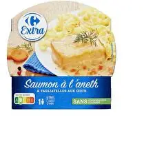 Carrefour, Plat cuisiné saumon à l'aneth tagliatelles