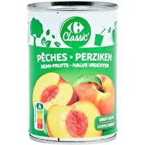 Carrefour, Pêches demi fruits