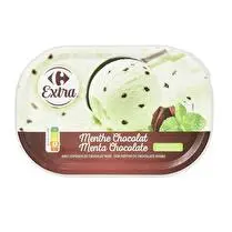 Carrefour, Bac glacé Menthe chocolat - 500 g