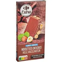 Carrefour, Tablette de chocolat au lait noisettes entières