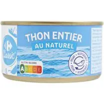 Carrefour, Thon entier au naturel