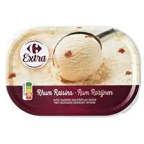 Carrefour, Crème glacée au rhum et raisins macérés