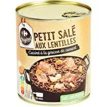 Carrefour, Petit salé aux lentilles Cuisiné à la graisse de canard