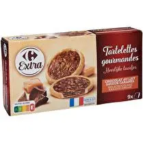 Carrefour, Biscuits chocolat au lait caramel. Tartelettes gourmandes
