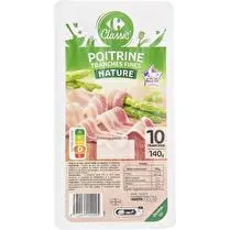 Carrefour, Poitrine en tranches fines Nature - 10 tranches