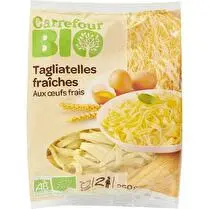 Carrefour, pâtes fraîches tagliatelles oeufs frais bio