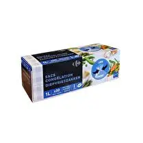 Carrefour, Sacs congélation petit modèle 1l Fermeture liens métallo-plastiques