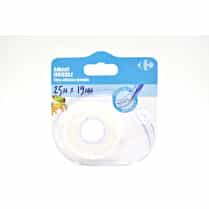 Carrefour, Rouleau adhésif invisible 25m x 19mm avec dévidoir