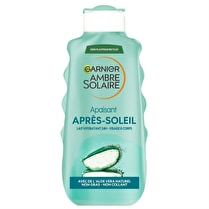 GARNIER AMBRE SOLAIRE, Après soleil lait hydratant 24h avec de l'aloé vera naturel