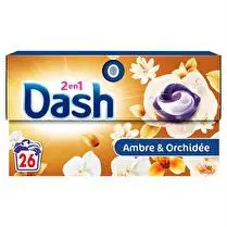 Dash, LESSIVE EN CAPSULE SOUFFLE PRECIEUX, 26 DOSES 2 en 1