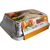 Carrefour, BQ ALUMINIUM 1L PLAT X6 CRF