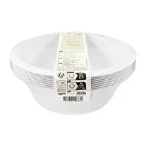 Carrefour, Bols blancs canne à sucre  13,5x4,56cm  - 350ml