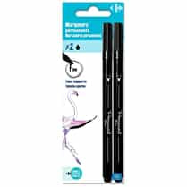 Carrefour, Marqueur permanent pointe fine - x2 noir