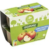 Carrefour, Compote pomme sans sucres ajoutés