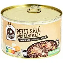 Carrefour, Petit salé aux lentilles - 420 g