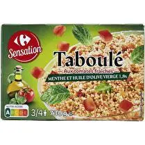 Carrefour, Taboulé aux tomates fraiches Menthe et huile d'olive
