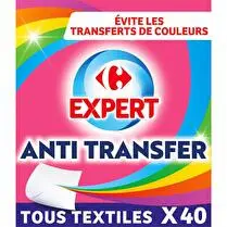 Carrefour, Lingettes anti transfer Tous textiles