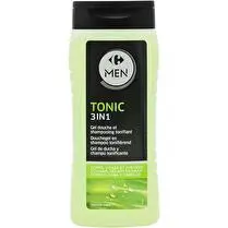 Carrefour, Gel douche et shampooing Tonifiant 3 en 1 - 300 ml