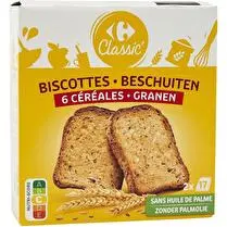 Carrefour, Biscottes 6 Céréales