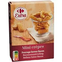 Carrefour, Biscuits apéritifs crêpes fourrées bacon