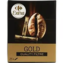 Carrefour, Café soluble lyophilisé  Qualité filtre  - 25 sticks