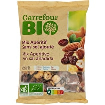 Carrefour, Mix apéritif sans sel ajouté BIO