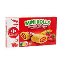 Carrefour, Génoises fourrage à la fraise mini rolls