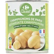 Carrefour, Champignons de Paris entiers 1er choix