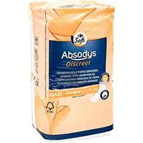 Carrefour, Serviettes Hygiéniques Fuites Urinaires Maxi Maxi Absodys Discreet