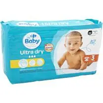Carrefour, Couches Bébé Taille 3 4-9kg Ultra Dry Le paquet de 50 couches