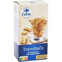 Carrefour, Biscuits apéritifs Torselini's à l'emmental