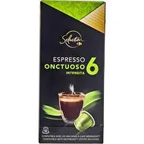 Carrefour, Café Capsules Espresso Onctuoso Intensité 6 Compatible Nespresso