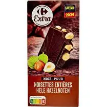 Carrefour, Tablette chocolat noir noisettes entières