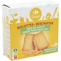 Carrefour, Biscottes sans sel ajouté x36