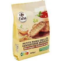 Carrefour, Petits Pains Grillés au Blé Complet