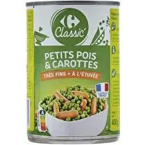 Carrefour, Petits pois carottes très fins à l'étuvée