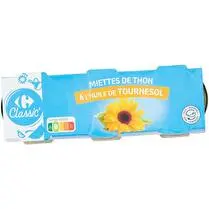 Carrefour, Miettes de thon à l'huile de tournesol