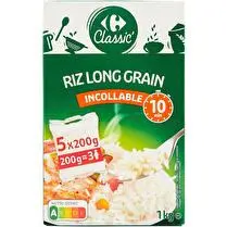 Carrefour, Riz long incollable 10min
