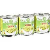 Carrefour, Flageolets verts extra fins