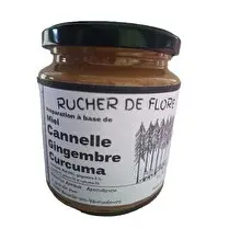 Rucher de Flore, Miel Cannelle Gingembre Curcuma