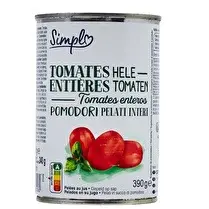 Simpl, Tomates entières pelées au jus