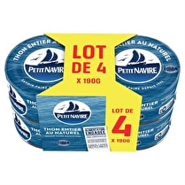 Petit navire, Thon au naturel démarche responsable - 4 x 140 g