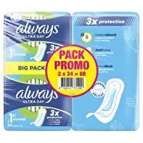 Always, Serviettes hygiénique Ultra normal - x 68