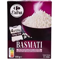 Carrefour, Riz basmati 4 sachets cuisson de 125 g