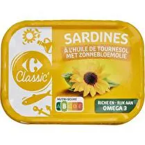 Carrefour, Sardines à l'huile de tournesol