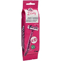 Carrefour, Rasoirs Jetables 2 Lames Femme le paquet de 10